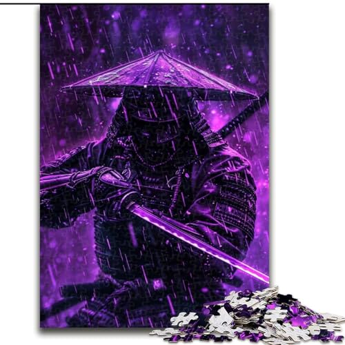 Puzzle für Erwachsene, 1000 Teile, schwierig, japanischer Neon-Ninja, dekomprimierendes intellektuelles Lernspielzeug, Geburtstagsgeschenk, Geschenke, Wandkunst (Größe 50x75cm) von MLADSOEHK