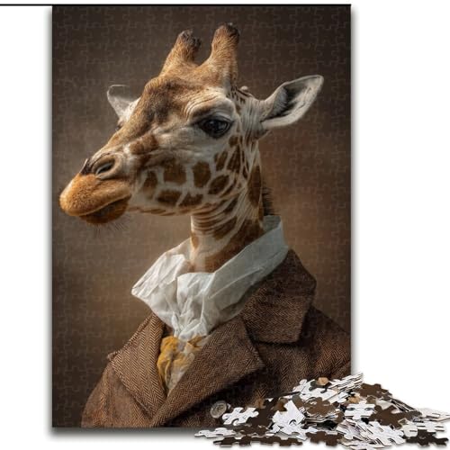 Puzzle für Erwachsene, 1000 Teile, schwierige Giraffenkunst, Stressabbau, schwierige Herausforderung, Wichtelgeschenke für Kinder ab 14 Jahren (Größe 26x38cm) von MLADSOEHK