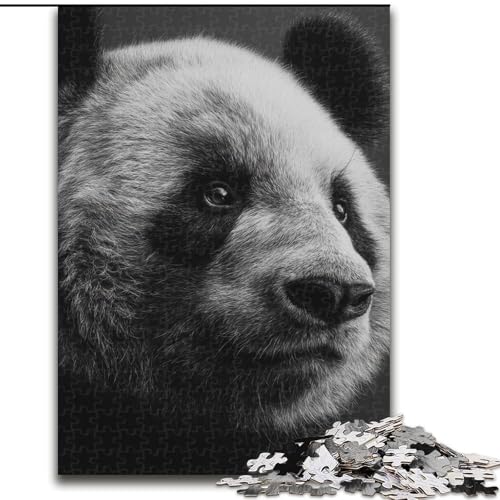 Puzzle für Erwachsene, 1000 Teile, schwierige Panda-Kunst, dekomprimierendes intellektuelles Lernspielzeug, Geburtstagsgeschenk, Geschenke, Wandkunst (Größe 26x38cm) von MLADSOEHK