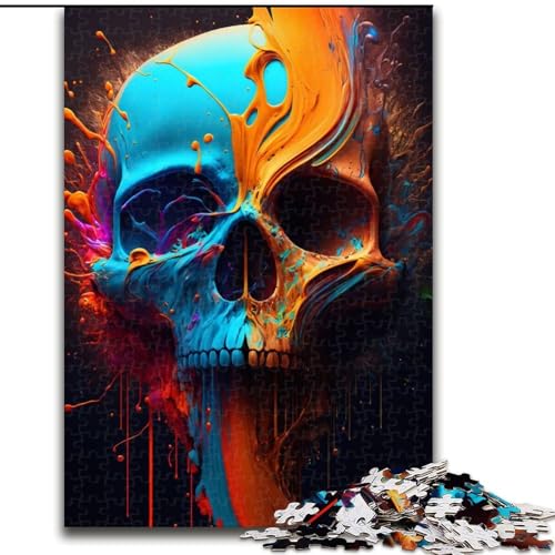Puzzle für Erwachsene, 1000 Teile, schwierige Totenkopfexplosion, Stressabbau, schwierige Herausforderung, Wichtelgeschenke für Kinder ab 14 Jahren (Größe 50x75cm) von MLADSOEHK
