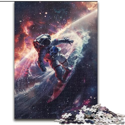 Puzzle für Erwachsene, 1000 Teile, schwieriger Astronaut, Dekomprimierendes intellektuelles Lernspielzeug, Geburtstagsgeschenk, Geschenke, Wandkunst (Größe 50x75cm) von MLADSOEHK