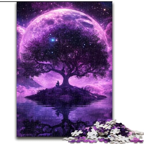 Puzzle für Erwachsene, 1000 Teile, schwieriger Lebensbaum, Stressabbau, schwierige Herausforderung, Wichtelgeschenke für Kinder ab 14 Jahren (Größe 26x38cm) von MLADSOEHK