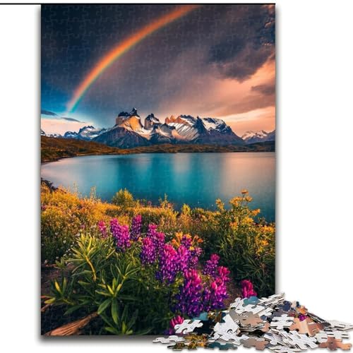 Puzzle für Erwachsene, 1000 Teile, wunderschöne Berge und Seen, hilft dem Gehirn, süchtig machendes Spielzeug zu trainieren, um Geduld zu fördern, perfekte Dekoration (Größe 26x38cm) von MLADSOEHK