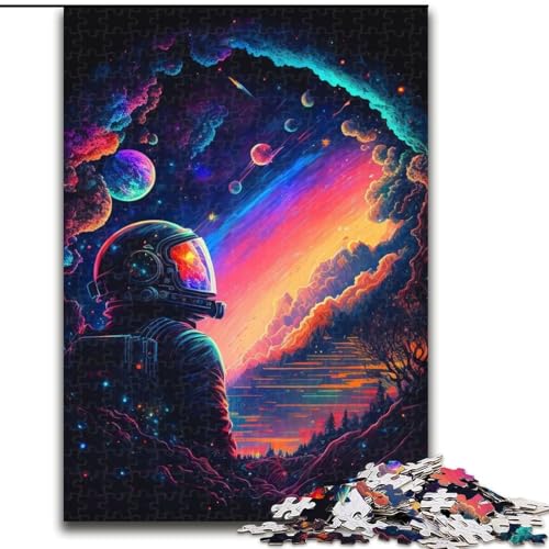 Puzzle für Erwachsene, 1000 Teile „Der letzte Astronaut“, pädagogisches Denkspiel, künstlerische Heim- und Bürodekoration, ab 14 Jahren (Größe: 26x38cm) von MLADSOEHK