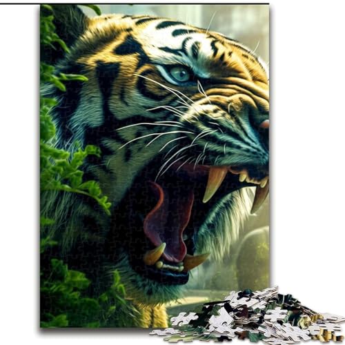 Puzzle für Erwachsene, 1000 Tiger-Puzzle, anspruchsvolles Denkspiel, Familienaktivität, Heimdekoration, (Größe: 50x75cm) von MLADSOEHK
