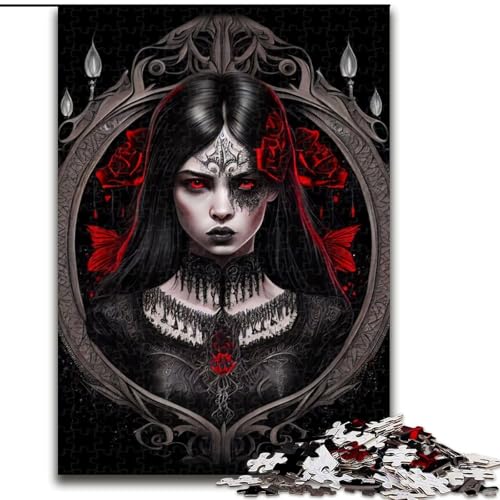 Puzzle für Erwachsene, 1000-teiliges „Princess of Darkness“-Puzzle, anspruchsvolles Denkspiel für Teenager, Spaß für den Spieleabend mit der Familie (Größe: 26x38cm) von MLADSOEHK