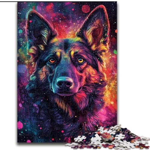 Puzzle für Erwachsene, 1000-teiliges Galaxie-Giraffe-Puzzle, pädagogisches Denkspiel, künstlerische Heim- und Bürodekoration, ab 14 Jahren (Größe: 50x75cm) von MLADSOEHK