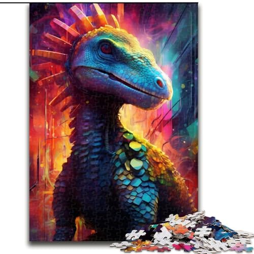 Puzzle für Erwachsene, 1000-teiliges Gallimimus-Dinosaurier-Puzzle, pädagogisches Denkspiel, künstlerische Heim- und Bürodekoration, ab 14 Jahren (Größe: 50x75cm) von MLADSOEHK