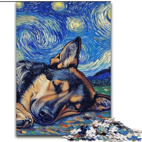 Puzzle für Erwachsene, 1000-teiliges Hirten-Nachthimmel-Puzzle, pädagogisches Denkspiel, künstlerische Heim- und Bürodekoration, ab 14 Jahren (Größe: 50x75cm) von MLADSOEHK