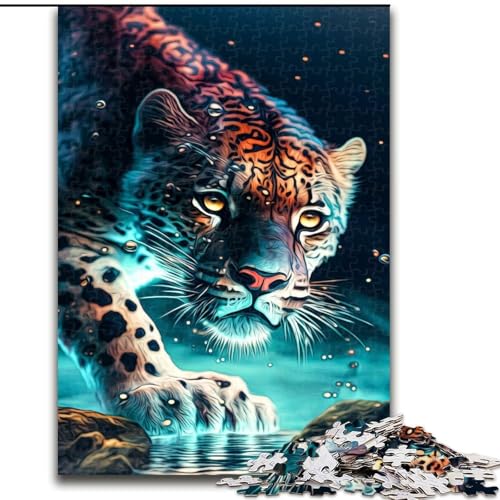 Puzzle für Erwachsene, 1000-teiliges Jaguar-Puzzle, pädagogisches Denkspiel, künstlerische Heim- und Bürodekoration, ab 14 Jahren (Größe: 50x75cm) von MLADSOEHK