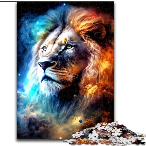 Puzzle für Erwachsene, 1000-teiliges Löwen-Puzzle, pädagogisches Denkspiel, künstlerische Heim- und Bürodekoration, ab 14 Jahren (Größe: 50x75cm) von MLADSOEHK