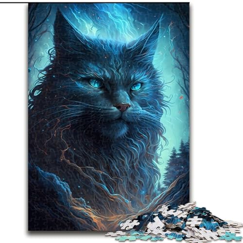 Puzzle für Erwachsene, 1000-teiliges Maine-Coon-Katzen-Puzzle, anspruchsvolles Denkspiel für Teenager, Spaß für den Familienspieleabend (Größe: 50x75cm) von MLADSOEHK