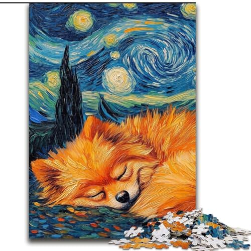 Puzzle für Erwachsene, 1000-teiliges Pommersches Nachthimmel-Puzzle, pädagogisches Denkspiel, künstlerische Heim- und Bürodekoration, ab 14 Jahren (Größe: 26x38cm) von MLADSOEHK