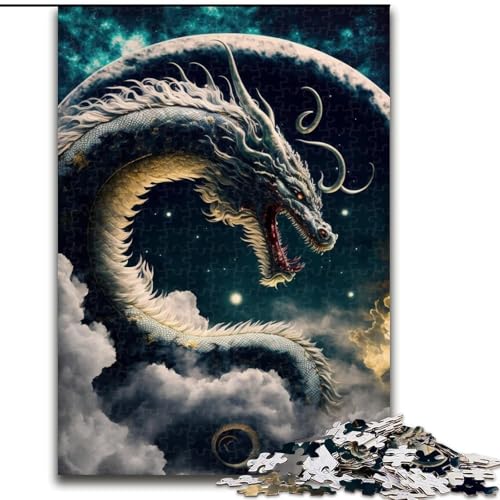 Puzzle für Erwachsene, 1000-teiliges Puzzle, Drache, Spielzeug, Lernspiele, Stressabbau, einzigartige Heimdekoration und Geschenke (Größe 26x38cm) von MLADSOEHK