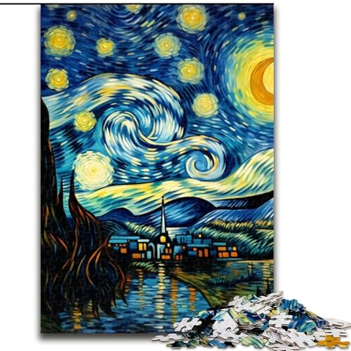 Puzzle für Erwachsene, 1000-teiliges Puzzle, Sternenhimmel-Schloss, Spielzeug, Lernspiele, Stressabbau, einzigartige Heimdekoration und Geschenke (Größe 26x38cm) von MLADSOEHK