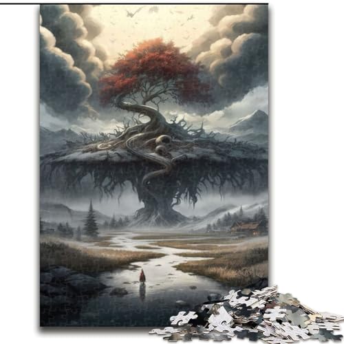 Puzzle für Erwachsene, 1000-teiliges Puzzle „Himmelsbaum des Lebens“, pädagogisches Denkspiel, künstlerische Heim- und Bürodekoration, ab 14 Jahren (Größe: 26x38cm) von MLADSOEHK