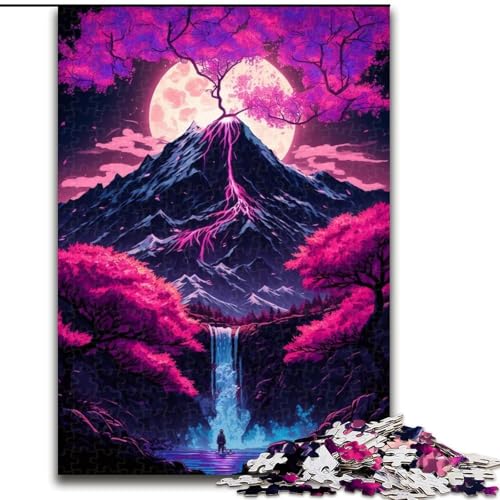 Puzzle für Erwachsene, 1000-teiliges Puzzle „Mount Fuji, Japan“, anspruchsvolles Denkspiel für Teenager, Spaß für den Spieleabend mit der Familie (Größe: 26x38cm) von MLADSOEHK