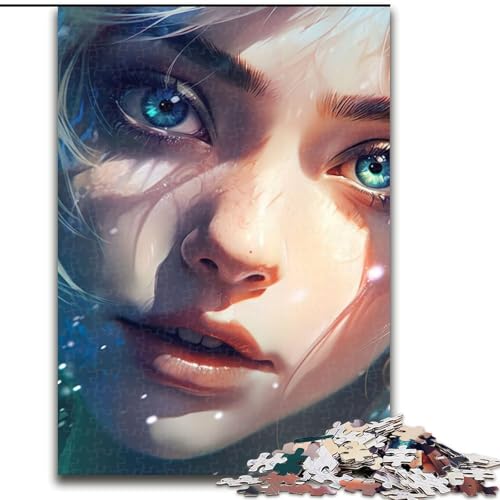 Puzzle für Erwachsene, 1000-teiliges Puzzle mit fröhlichem Anime-Gesicht, pädagogisches Denkspiel, künstlerische Heim- und Bürodekoration, ab 14 Jahren (Größe: 26x38cm) von MLADSOEHK