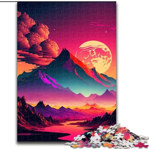 Puzzle für Erwachsene, 1000-teiliges Puzzle mit lebendiger Retro-Szene, pädagogisches Denkspiel, künstlerische Heim- und Bürodekoration, ab 14 Jahren (Größe: 26x38cm) von MLADSOEHK