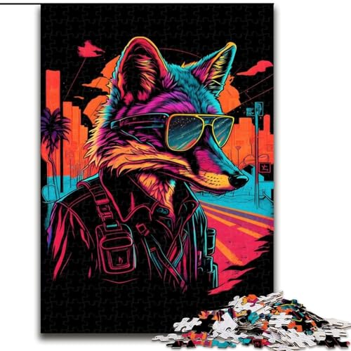 Puzzle für Erwachsene, 1000-teiliges Red Fox Spy Gangster Puzzle, pädagogisches Denkspiel, künstlerische Heim- und Bürodekoration, ab 14 Jahren (Größe: 26x38cm) von MLADSOEHK
