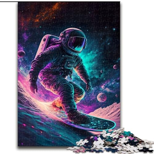 Puzzle für Erwachsene, 1000-teiliges Space-Surfer-Puzzle, pädagogisches Denkspiel, künstlerische Heim- und Bürodekoration, ab 14 Jahren (Größe: 26x38cm) von MLADSOEHK