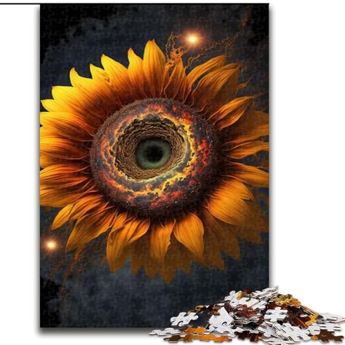 Puzzle für Erwachsene, 1000-teiliges Universum-Sonnenblumen-Puzzle, anspruchsvolles Denkspiel für Teenager, Spaß für den Familienspieleabend (Größe: 50x75cm) von MLADSOEHK