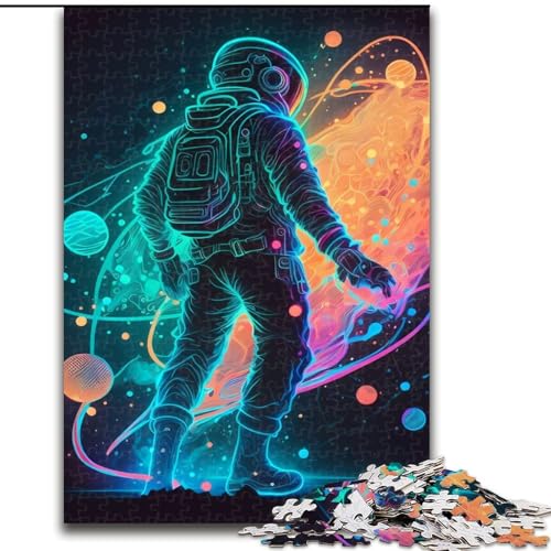 Puzzle für Erwachsene, 1000-teiliges Weltraum-Astronauten-Puzzle, anspruchsvolles Denkspiel für Teenager, Spaß für den Familienspieleabend (Größe: 26x38cm) von MLADSOEHK