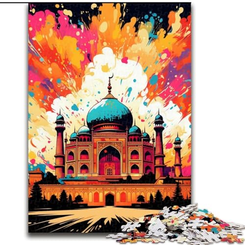 Puzzle für Erwachsene,1000 Bunte Taj Mahal-Puzzles aus Holz,Entspannung und Herausforderung,farbenfrohe Kunst zur Heimdekoration, Freunde,50x75cm,Geburtstagsparty für Männer Puzzle für Erwachsene,1000 Bunte Taj Mahal-Puzzles aus Holz,Entspannung und Herausforderung,farbenfrohe Kunst zur Heimdekoration, Freunde,50x75cm,Geburtstagsparty für Männer von MLADSOEHK