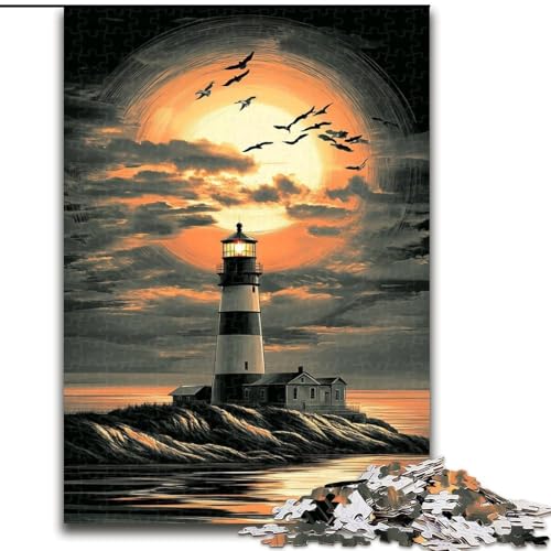 Puzzle für Erwachsene,1000 Teile,Leuchtturm bei Sonnenuntergang,für Kinder ab 14 Jahren Jedes Teil ist einzigartig – lustiges und herausforderndes Spiel für die ganze Familie Tolles Geschenk 26x38cm Puzzle für Erwachsene,1000 Teile,Leuchtturm bei Sonnenuntergang,für Kinder ab 14 Jahren Jedes Teil ist einzigartig – lustiges und herausforderndes Spiel für die ganze Familie Tolles Geschenk 26x38cm von MLADSOEHK