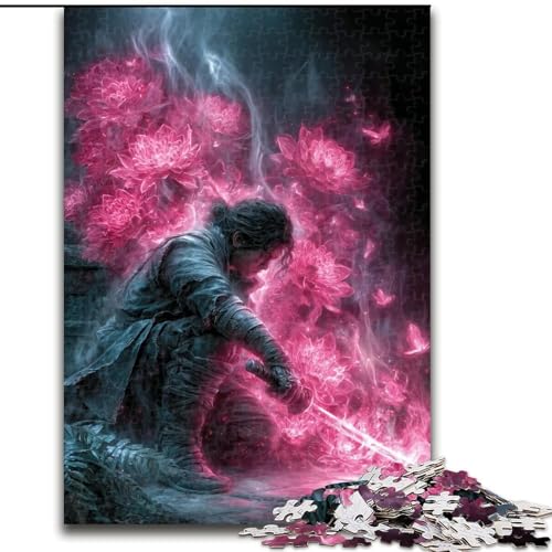 Puzzle für Erwachsene,1000 Teile,Mysteriöser Ninja-Samurai,für Kinder ab 14 Jahren Jedes Teil ist einzigartig – lustiges und herausforderndes Spiel für die ganze Familie Tolles Geschenk Größe 26x38cm von MLADSOEHK