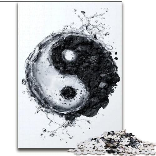 Puzzle für Erwachsene,1000 Teile,Schwarz-Weiß,Yin und Yang,für Kinder ab 14 Jahren Jedes Teil ist einzigartig – lustiges und herausforderndes Spiel für die ganze Familie Tolles Geschenk Größe 26x38cm Puzzle für Erwachsene,1000 Teile,Schwarz-Weiß,Yin und Yang,für Kinder ab 14 Jahren Jedes Teil ist einzigartig – lustiges und herausforderndes Spiel für die ganze Familie Tolles Geschenk Größe 26x38cm von MLADSOEHK
