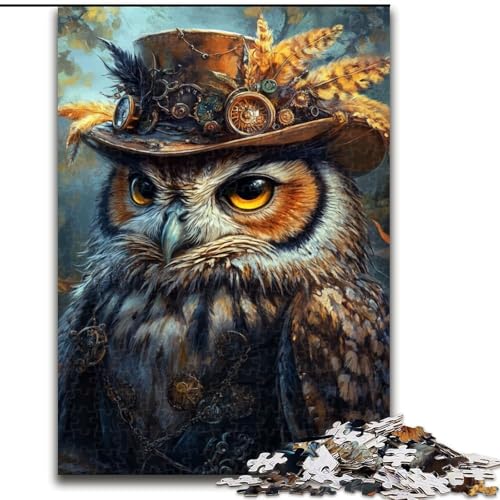 Puzzle für Erwachsene und Jugendliche, 1000 Teile, geheimnisvolle Eule, lehrreich ganze Familie (Größe 26x38cm) von MLADSOEHK