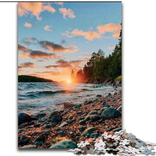 Puzzle für Erwachsene und Jugendliche, Puzzle Schöne Berge und Seen, Stressabbau, schwierige Herausforderung, Heimdekorationsspielzeug (Größe 50x75cm) von MLADSOEHK