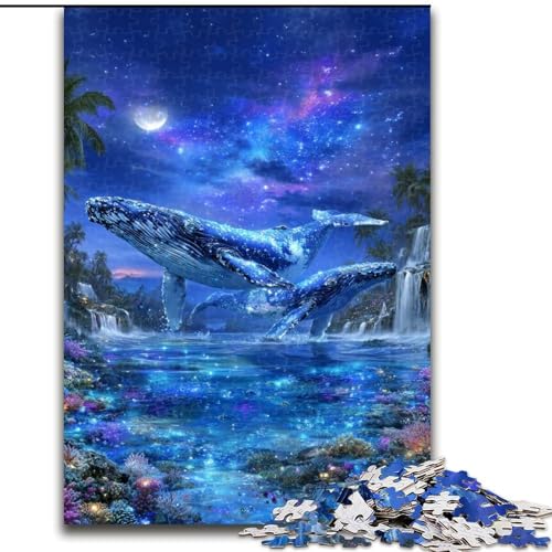 Puzzle für Erwachsene und Jugendliche, Weltraumwal, Spielspielzeug, jedes Teil ist einzigartig – anspruchsvolles Familienspiel für Kinder ab 14 Jahren (Größe 50x75cm) von MLADSOEHK