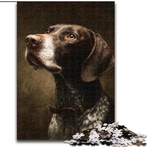 Puzzle für Jugendliche, 1000-teiliges Puzzle, Deutscher Kurzhaar-Vorstehhund, Spielzeug, Lernspiele, Stressabbau, Eltern-Kind-Interaktion (Größe 50x75cm) von MLADSOEHK