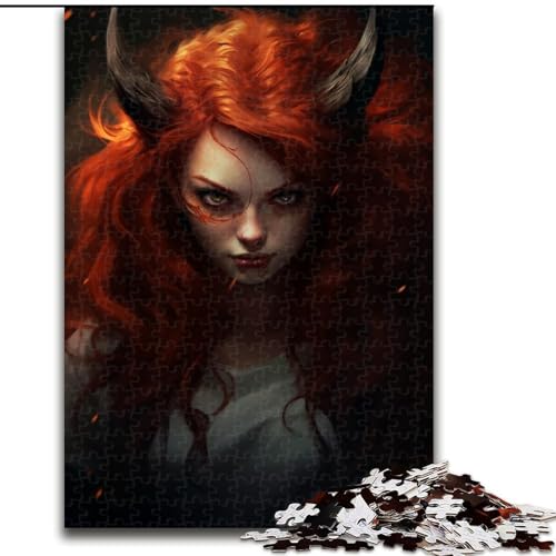 Puzzle für Teenager, 1000 Puzzles, Anime-Dämonenmädchen, Spiele, Spielzeug, Geschenk, einzigartige Geburtstags- und Geschenkideen für Kinder ab 14 Jahren (Größe 50x75cm) von MLADSOEHK