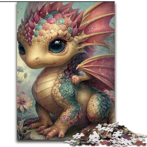 Puzzle für Teenager, 1000 Puzzles, Baby-Drache, Spiele, Spielzeug, Geschenk, einzigartige Geburtstags- und Geschenkideen für Kinder ab 14 Jahren (Größe 50x75cm) von MLADSOEHK