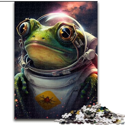 Puzzle für Teenager, 1000 Puzzles, Frosch, Weltraum-Astronaut, Lernspielzeug, einzigartige Geburtstags- und Geschenkideen für Kinder ab 14 Jahren (Größe 50x75cm) von MLADSOEHK