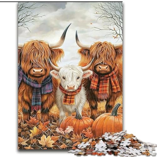 Puzzle für Teenager, 1000 Puzzles, Halloween-Yak, Lernspielzeug, einzigartige Geburtstags- und Geschenkideen für Kinder ab 14 Jahren (Größe 50x75cm) von MLADSOEHK