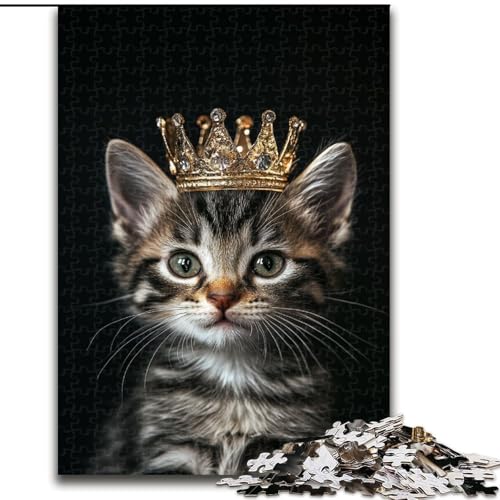 Puzzle für Teenager, 1000 Puzzles, Kätzchenkönig, Lernspielzeug, einzigartige Geburtstags- und Geschenkideen für Kinder ab 14 Jahren (Größe 50x75cm) von MLADSOEHK
