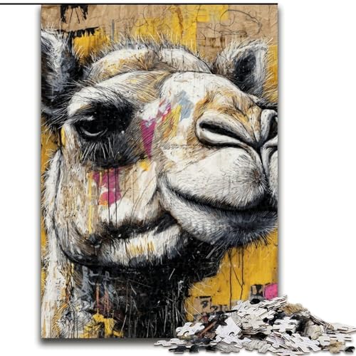 Puzzle für Teenager, 1000 Puzzles, Kamel, Lernspielzeug, einzigartige Geburtstags- und Geschenkideen für Kinder ab 14 Jahren (Größe 50x75cm) von MLADSOEHK