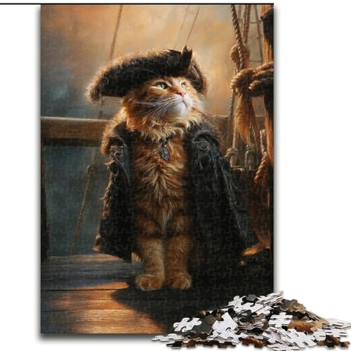 Puzzle für Teenager, 1000 Puzzles, Katze aus Einer aristokratischen Familie, Lernspielzeug, einzigartige Geburtstags- und Geschenkideen für Kinder ab 14 Jahren (Größe 26x38cm) von MLADSOEHK