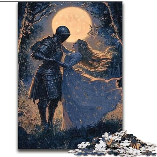 Puzzle für Teenager, 1000 Puzzles, Prinzessin und Ritter, Lernspielzeug, einzigartige Geburtstags- und Geschenkideen für Kinder ab 14 Jahren (Größe 50x75cm) von MLADSOEHK