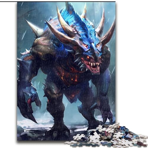 Puzzle für Teenager, 1000 Puzzles, Stachelmonster, Lernspielzeug, einzigartige Geburtstags- und Geschenkideen für Kinder ab 14 Jahren (Größe 26x38cm) von MLADSOEHK