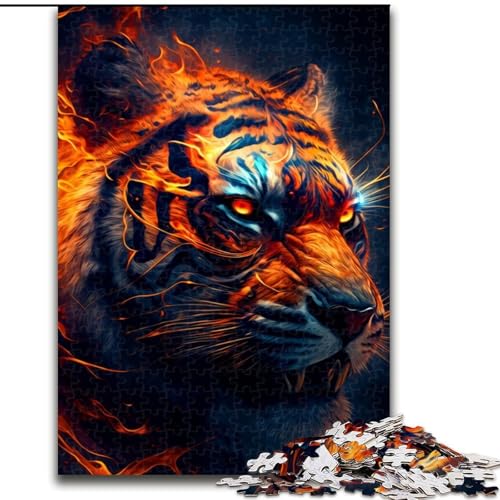 Puzzle für Teenager, 1000 Puzzles, Tiger, Lernspielzeug, einzigartige Geburtstags- und Geschenkideen für Kinder ab 14 Jahren (Größe 26x38cm) von MLADSOEHK