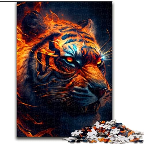Puzzle für Teenager, 1000 Puzzles, Tiger, Lernspielzeug, einzigartige Geburtstags- und Geschenkideen für Kinder ab 14 Jahren (Größe 50x75cm) von MLADSOEHK