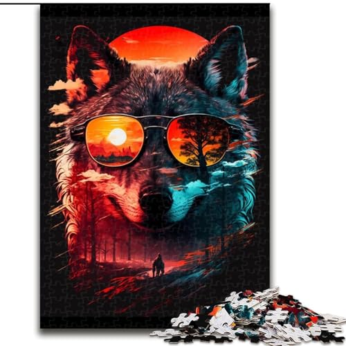 Puzzle für Teenager, 1000 Puzzles, Wolfsmond, Lernspielzeug, einzigartige Geburtstags- und Geschenkideen für Kinder ab 14 Jahren (Größe 26x38cm) von MLADSOEHK