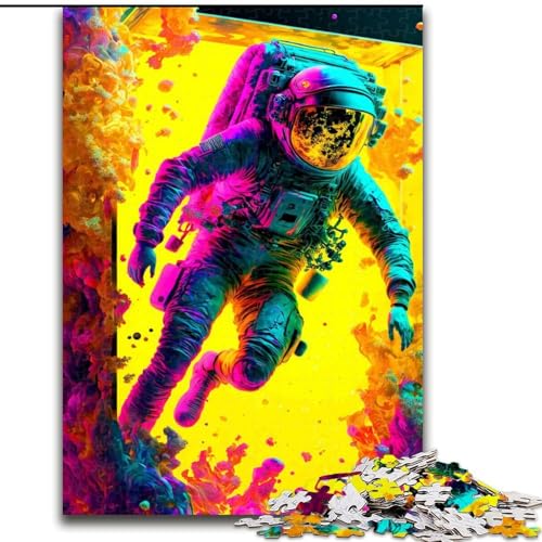 Puzzle für Teenager, 1000 Puzzles, bunter Astronaut, Lernspielzeug, einzigartige Geburtstags- und Geschenkideen für Kinder ab 14 Jahren (Größe 26x38cm) von MLADSOEHK