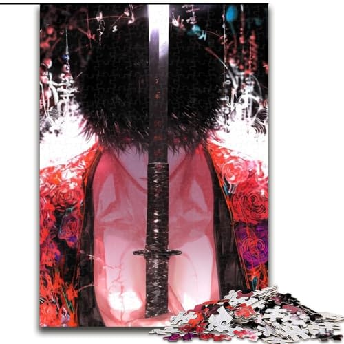 Puzzle für Teenager, 1000 Puzzles, geheimnisvolle Ninja-Samurai, Lernspielzeug, einzigartige Geburtstags- und Geschenkideen für Kinder ab 14 Jahren (Größe 26x38cm) von MLADSOEHK