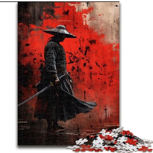 Puzzle für Teenager, 1000 Puzzleteile, japanische Ninja-Kunst, Lernspielzeug, einzigartige Geburtstags- und Geschenkideen für Kinder ab 14 Jahren (Größe 50x75cm) von MLADSOEHK